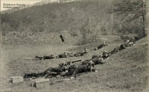 Ak Deutsche Soldaten in Uniformen, Maschinen-Gewehr-Kompagnie