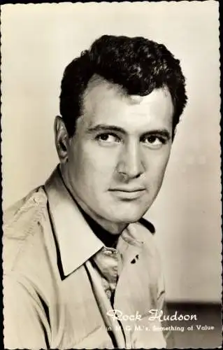 Ak Schauspieler Rock Hudson, Portrait