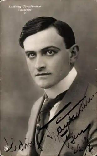 Ak Schauspieler Ludwig Trautmann, Portrait, Autogramm, Vitascope
