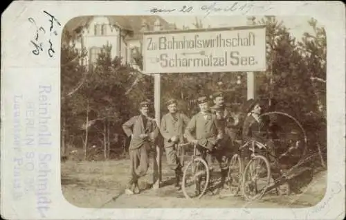 Foto Ak Berlin Neukölln Rixdorf, Zur Bahnhofswirtschaft, Scharmützelsee