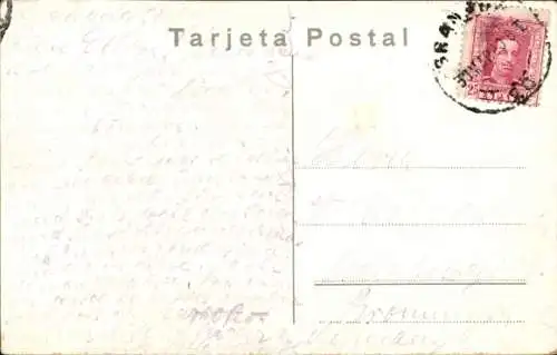 Ak Granada Andalusien Spanien, Alhambra y Sierra Nevada, Gesamtansicht