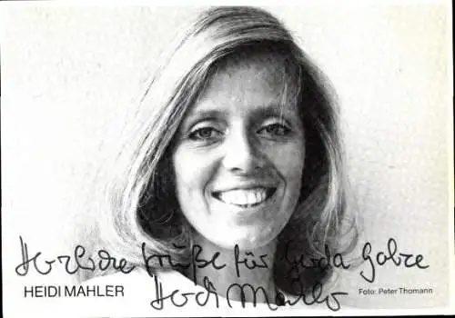 Ak Schauspielerin Heidi Mahler, Autogramm, Portrait