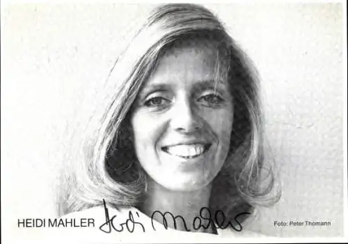 Ak Schauspielerin Heidi Mahler, Autogramm, Portrait