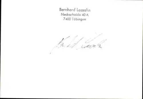 Ak Schauspieler Bernhard Lassahn, Portrait, Autogramm