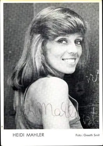 Ak Schauspielerin Heidi Mahler, Portrait, Autogramm