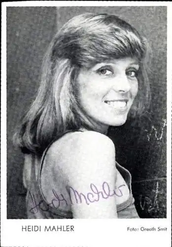 Ak Schauspielerin Heidi Mahler, Portrait, Autogramm