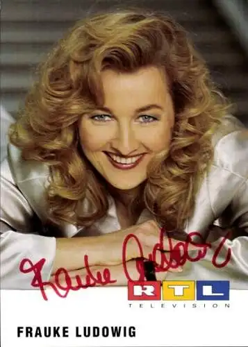 Ak Schauspielerin Frauke Ludowig, Portrait, Autogramm,RTL