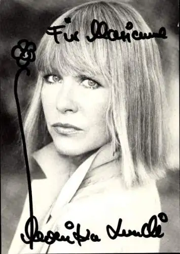 Ak Schauspielerin Monika Lundi, Portrait, Autogramm