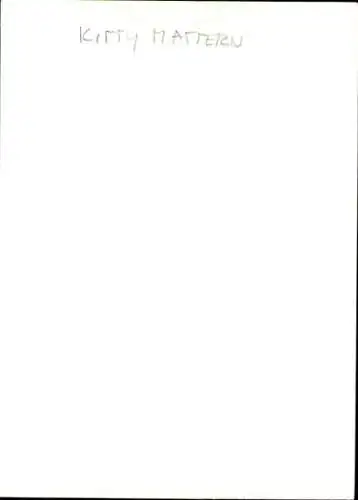 Ak Schauspielerin Kitty Mattern, Portrait, Autogramm