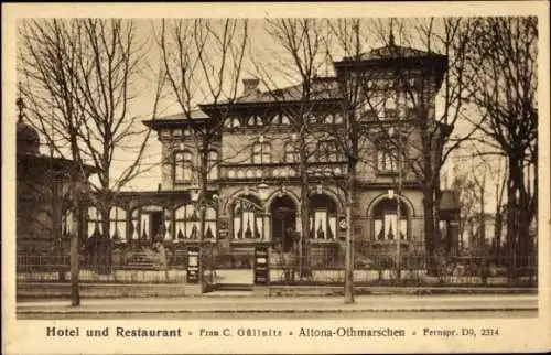 Ak Hamburg Altona Othmarschen, Hotel und Restaurant, Inh. C. Güllnitz