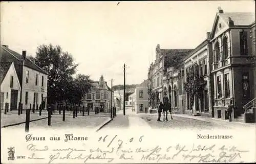 Ak Marne in Holstein Dithmarschen, Norderstraße
