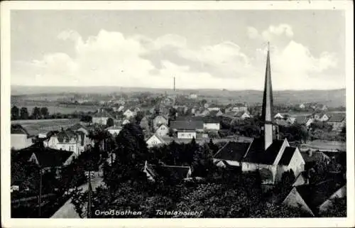 Ak Großbothen Grimma in Sachsen, Totalansicht von Ort, Kirche