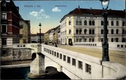 Ak Döbeln in Mittelsachsen, Oberbrücke, Likörfabrik