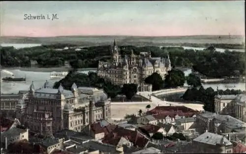 Ak Schwerin in Mecklenburg, Panorama