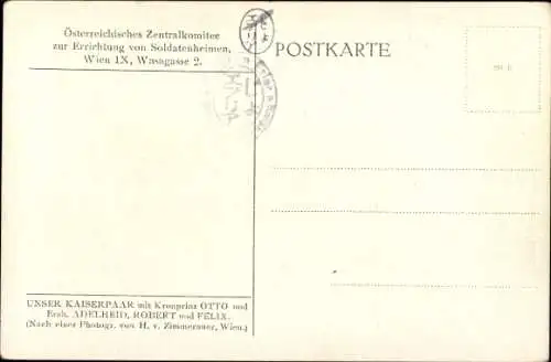 Ak Kaiser Karl I. von Österreich Ungarn, Erzherzogin Zita Kaiserin von Österreich, Kinder