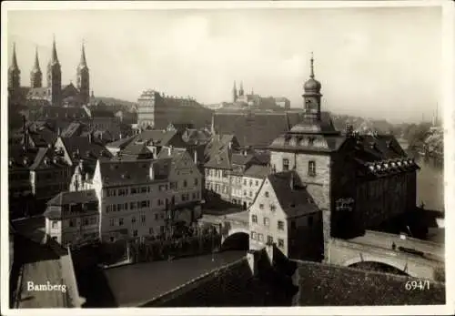 Ak Bamberg in Oberfranken, Teilansicht, Brücke