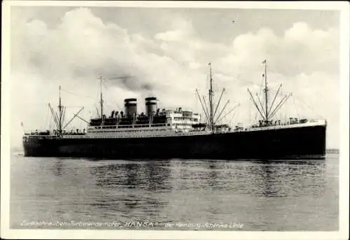 Ak Zweischraubenturbinendampfer Hansa, HAPAG, Dampfschiff