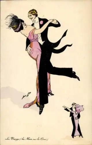 Künstler Ak Sager, Xavier, tanzende Paare, Tango