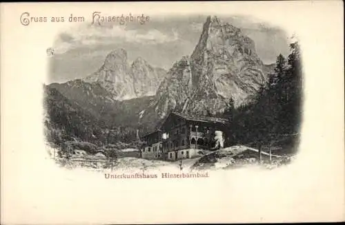 Ak Hinterbärenbad in Tirol, Unterkunftshaus