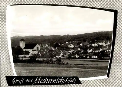 Ak Mechernich in der Eifel, Kirche, Panorama