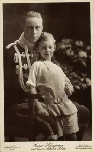 Ak Kronprinz Wilhelm von Preußen mit Prinz Wilhelm, Liersch 3736