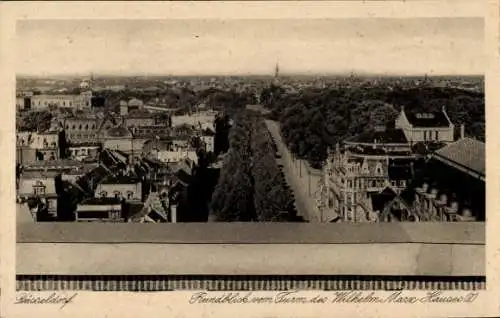 Ak Düsseldorf am Rhein, Rundblick vom Turm des Wilhelm Marx Hauses