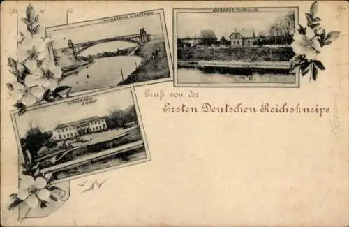 Ak Kiel, Erste Deutsche Reichskneipe, Fährhaus, Hochbrücke, Herrenhaus