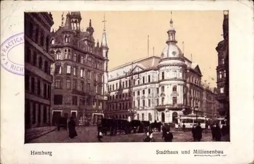 Ak Hamburg, Stadthaus, Millionenbau