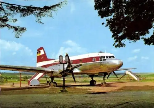 Ak Langenbernsdorf bei Werdau, Naherholungszentrum Koberbachtalsperre, Passagierflugzeug Interflug