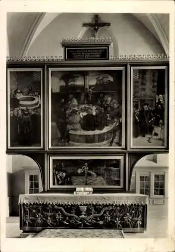 Ak Lutherstadt Wittenberg, Stadtkirche, Hochaltar