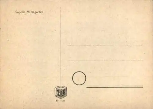 Ak Weingarten, Blick auf die Kapelle, Landschaft