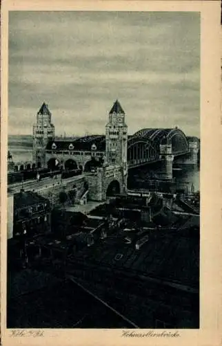 Ak Köln am Rhein, Hohenzollernbrücke