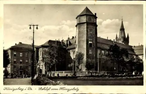 Ak Kaliningrad Königsberg Ostpreußen, Schloss vom Münzplatz