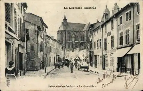 Ak Saint Nicolas de Port Meurthe et Moselle Elsass Lothringen, Grand' Rue
