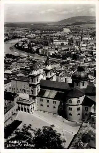 Ak Salzburg in Österreich, Ortspanorama von der Festung aus