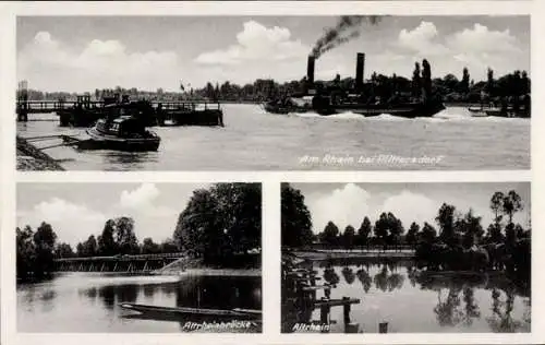 Ak Plittersdorf Rastatt, Altrheinbrücke