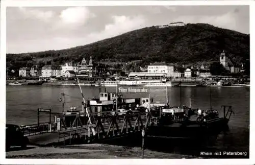 Ak Königswinter am Rhein, Petersberg, Fähre