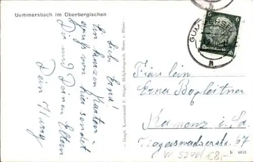 Ak Gummersbach im Oberbergischen Kreis, Ortspartie