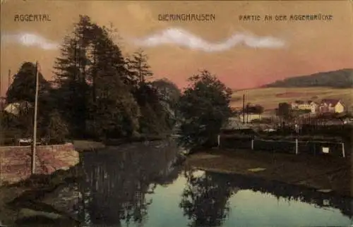 Ak Dieringhausen Gummersbach im Oberbergischen Kreis, Aggertal, Aggerbrücke