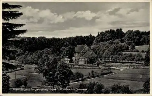 Ak Nümbrecht im Oberbergischen Kreis, Fremdenpension Waldhaus Friede, Fachwerkhaus