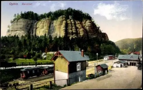 Ak Oybin in der Oberlausitz, Bahnhof