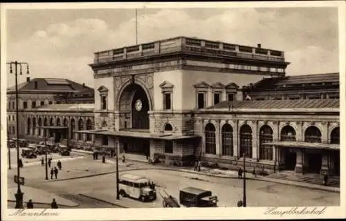 Ak Mannheim in Baden, Hauptbahnhof