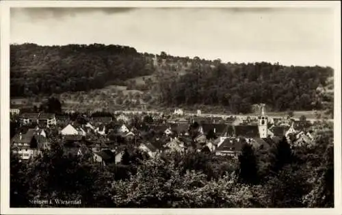 Ak Steinen im Wiesental Schwarzwald Baden, Totalansicht