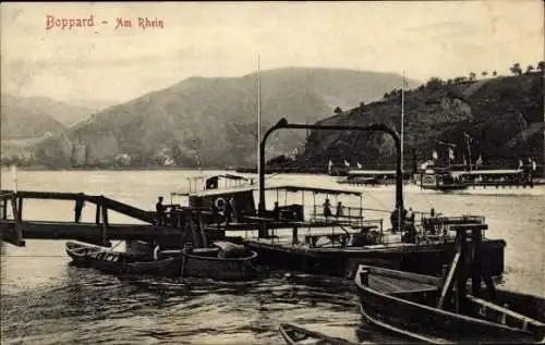 Ak Boppard am Rhein, Anlegestelle