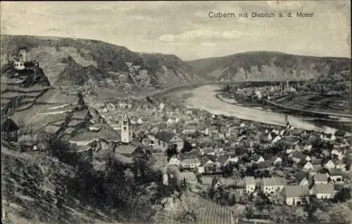 Ak Cobern Kobern Gondorf an der Mosel, Panorama