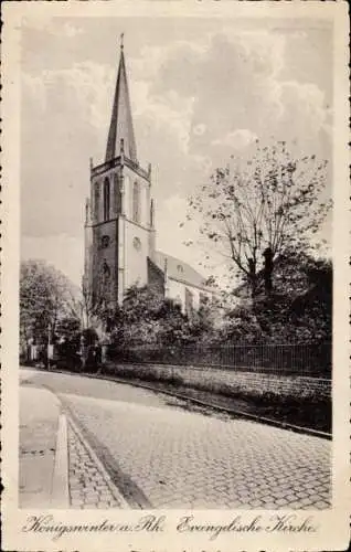 Ak Königswinter am Rhein, Evangelische Kirche