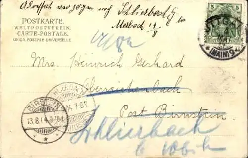 Ak Bad Münster am Stein, Flusspartie mit Ruderbooten