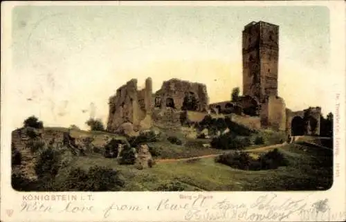 Ak Königstein im Taunus, Burg-Ruine