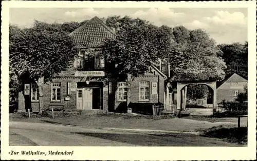 Ak Hedendorf Neukloster Buxtehude im Kreis Stade, zur Walhalla, Gasthaus