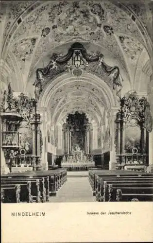 Ak Mindelheim im Unterallgäu, Jesuitenkirche, Innenansicht